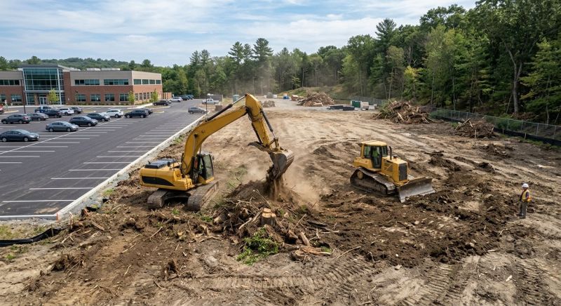 Parking Lot Land Clearing in Cumming, GA