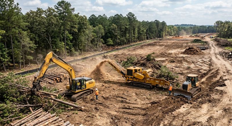 Parking Lot Land Clearing in Cumming, GA